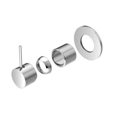 Nero Mecca Shower Mixer Handle Up 80mm Plate Trim Kits Only, Chrome