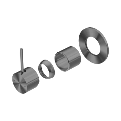 Nero Mecca Shower Mixer Handle Up 80mm Plate Trim Kits Only, Gun Metal