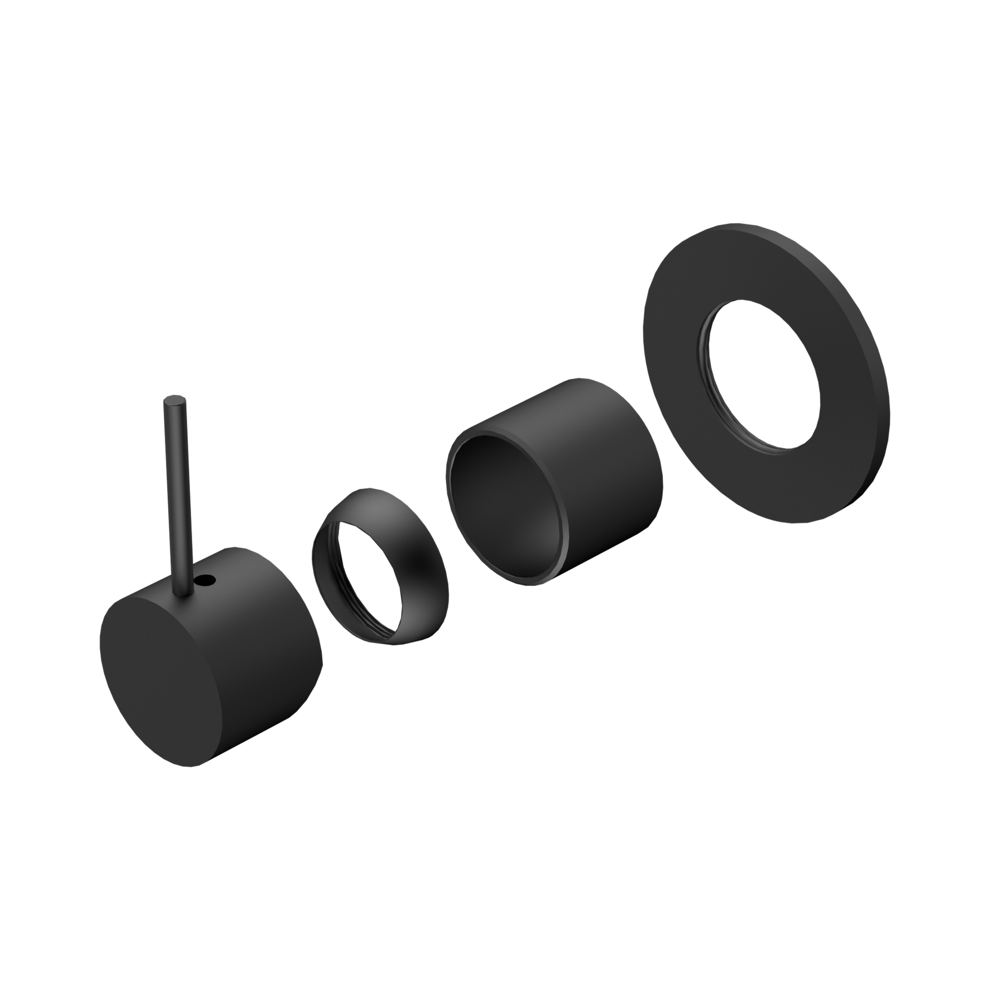 Nero Mecca Wall/Shower Mixer Handle Up 80mm Plate Trim Kits Only, Matte Black
