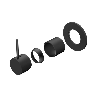 Nero Mecca Shower Mixer Handle Up 80mm Plate Trim Kits Only, Matte Black