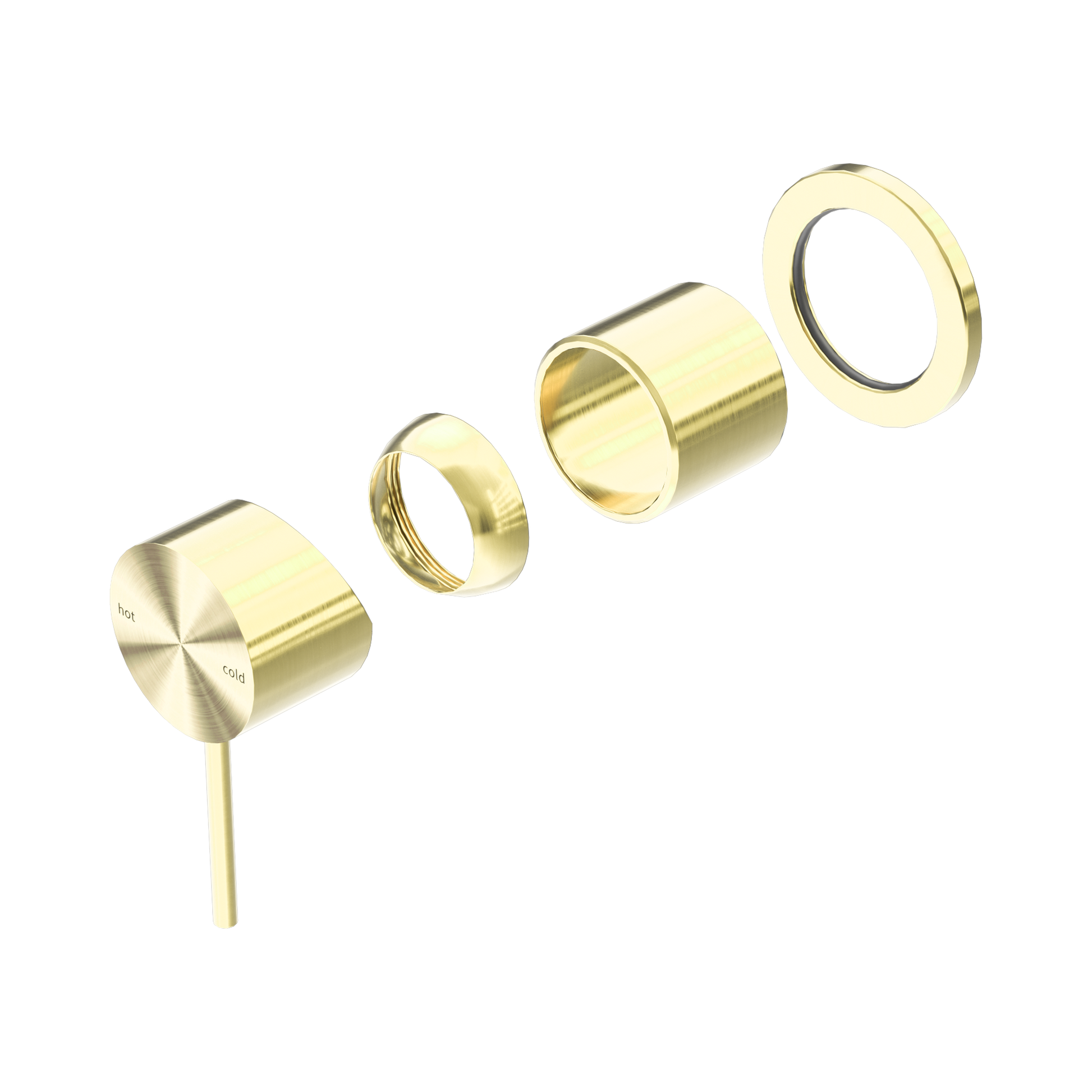 Nero Mecca Wall/Shower Mixer 60mm Plate Trim Kits Only, Brushed Gold