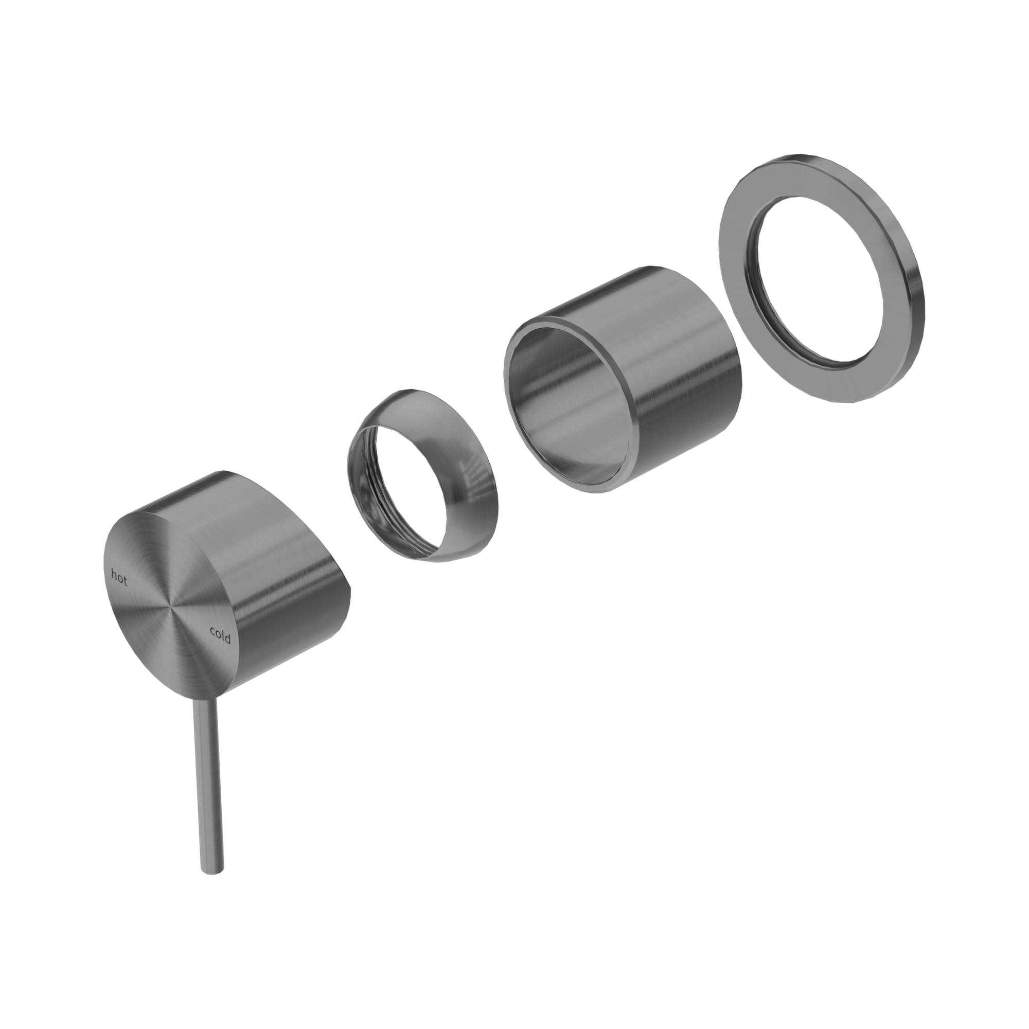 Nero Mecca Wall/Shower Mixer 60mm Plate Trim Kits Only, Gun Metal