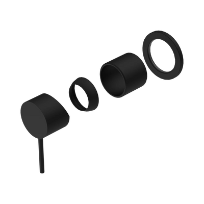 Nero Mecca Shower Mixer 60mm Plate Trim Kits Only, Matte Black