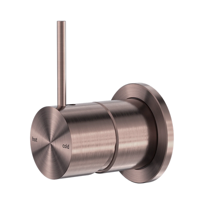 Nero Mecca Shower Mixer 60mm Handle Up Plate, Brushed Bronze