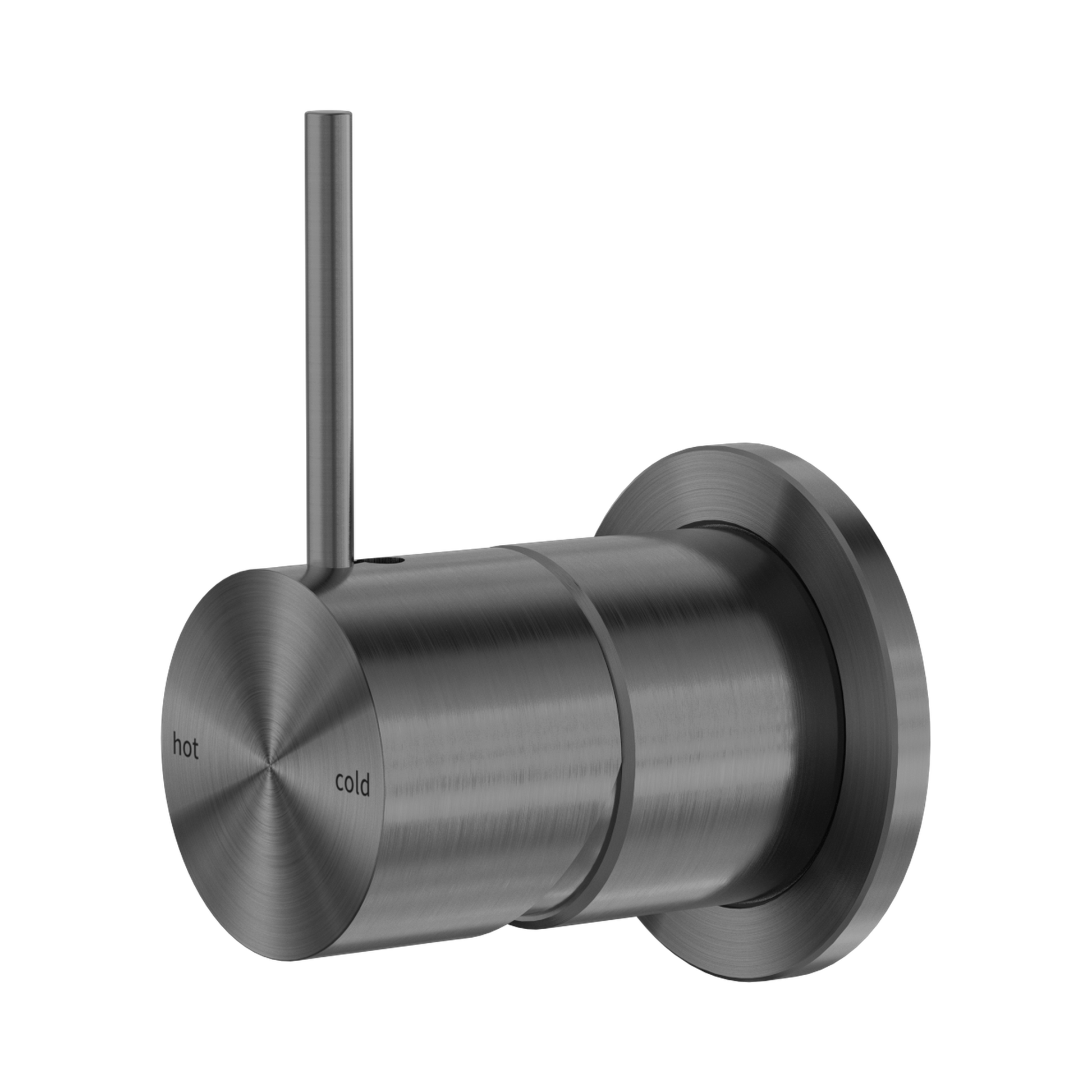 Nero Mecca Wall/Shower Mixer 60mm Handle Up Plate, Gun Metal