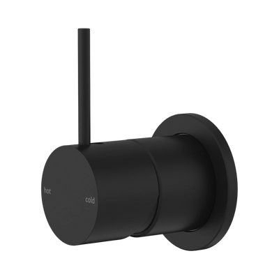 Nero Mecca Shower Mixer 60mm Handle Up Plate, Matte Black