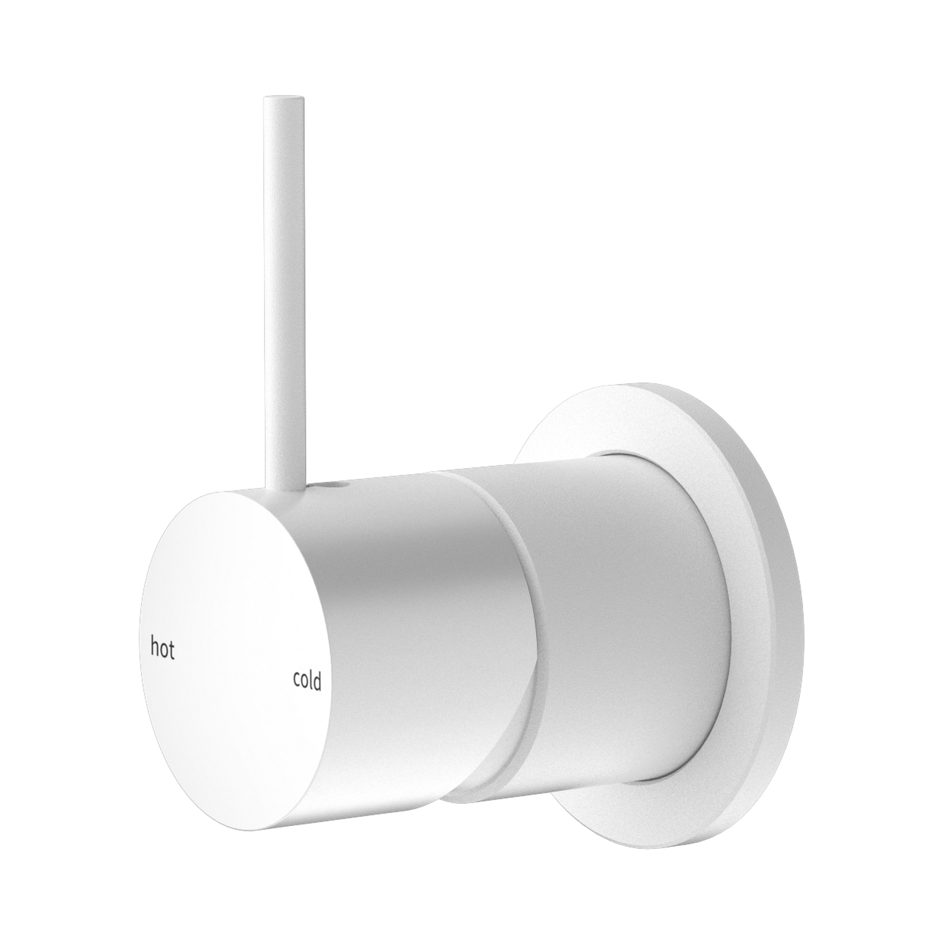 Nero Mecca Wall/Shower Mixer 60mm Handle Up Plate, Matte White