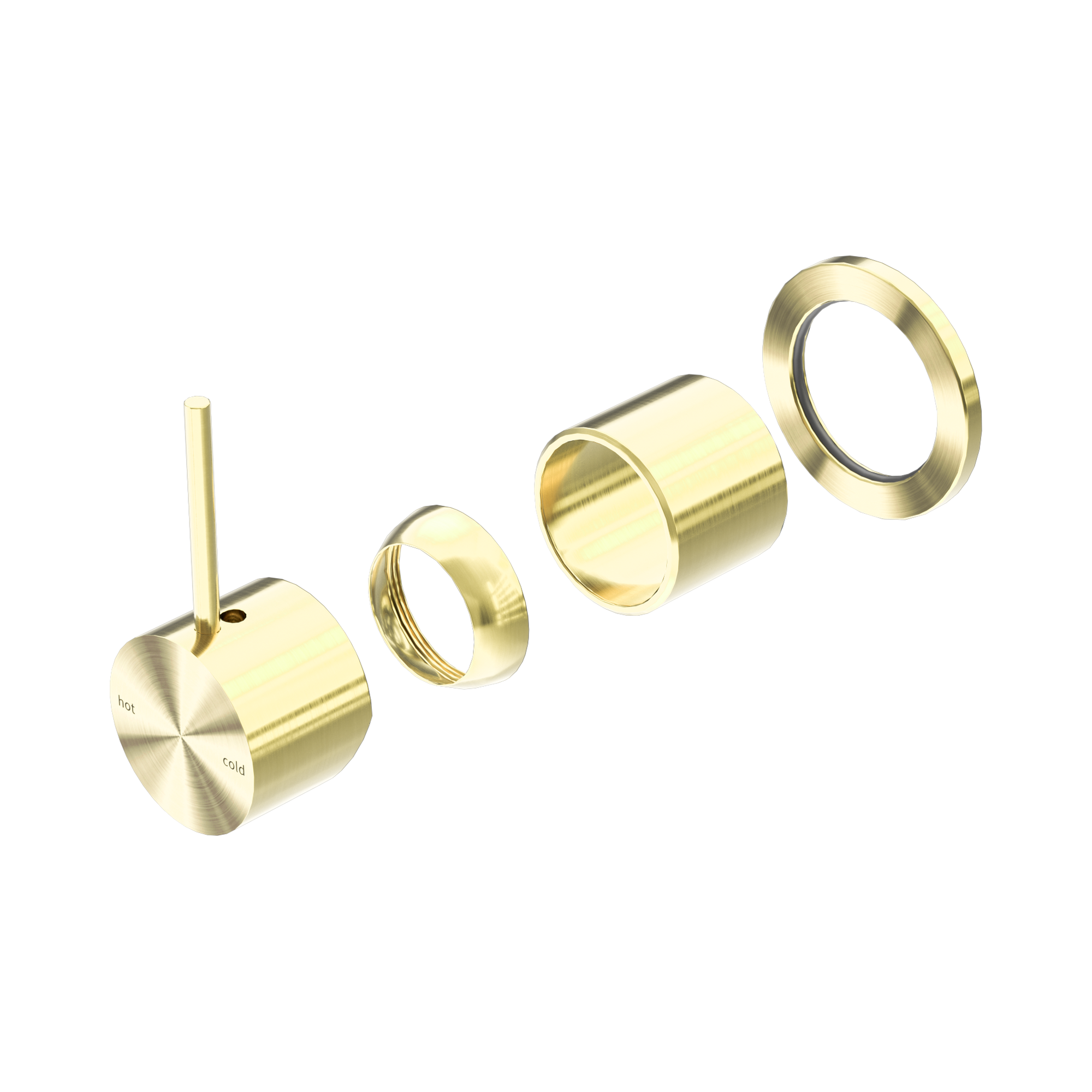 Nero Mecca Wall/Shower Mixer 60mm Handle Up Plate Trim Kits Only, Brushed Gold