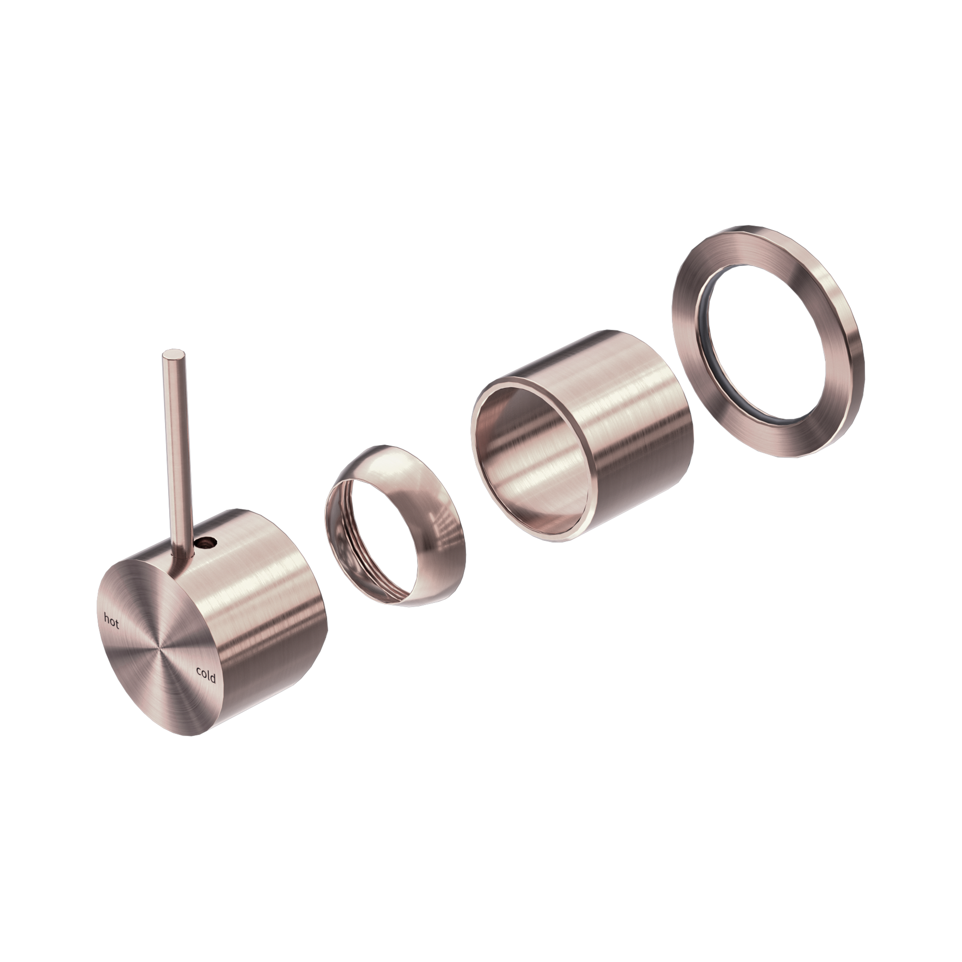 Nero Mecca Wall/Shower Mixer 60mm Handle Up Plate Trim Kits Only, Brushed Bronze