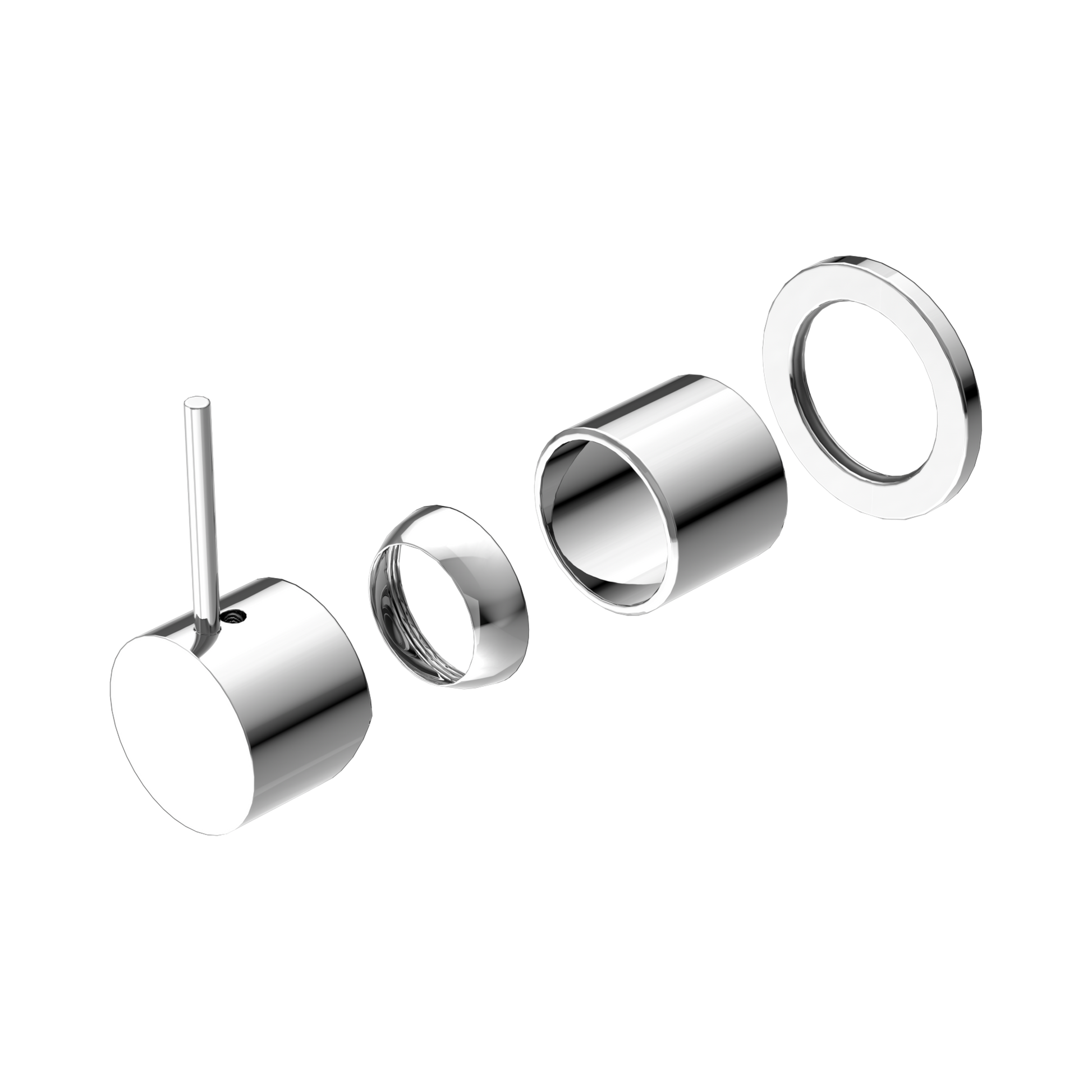 Nero Mecca Wall/Shower Mixer 60mm Handle Up Plate Trim Kits Only, Chrome