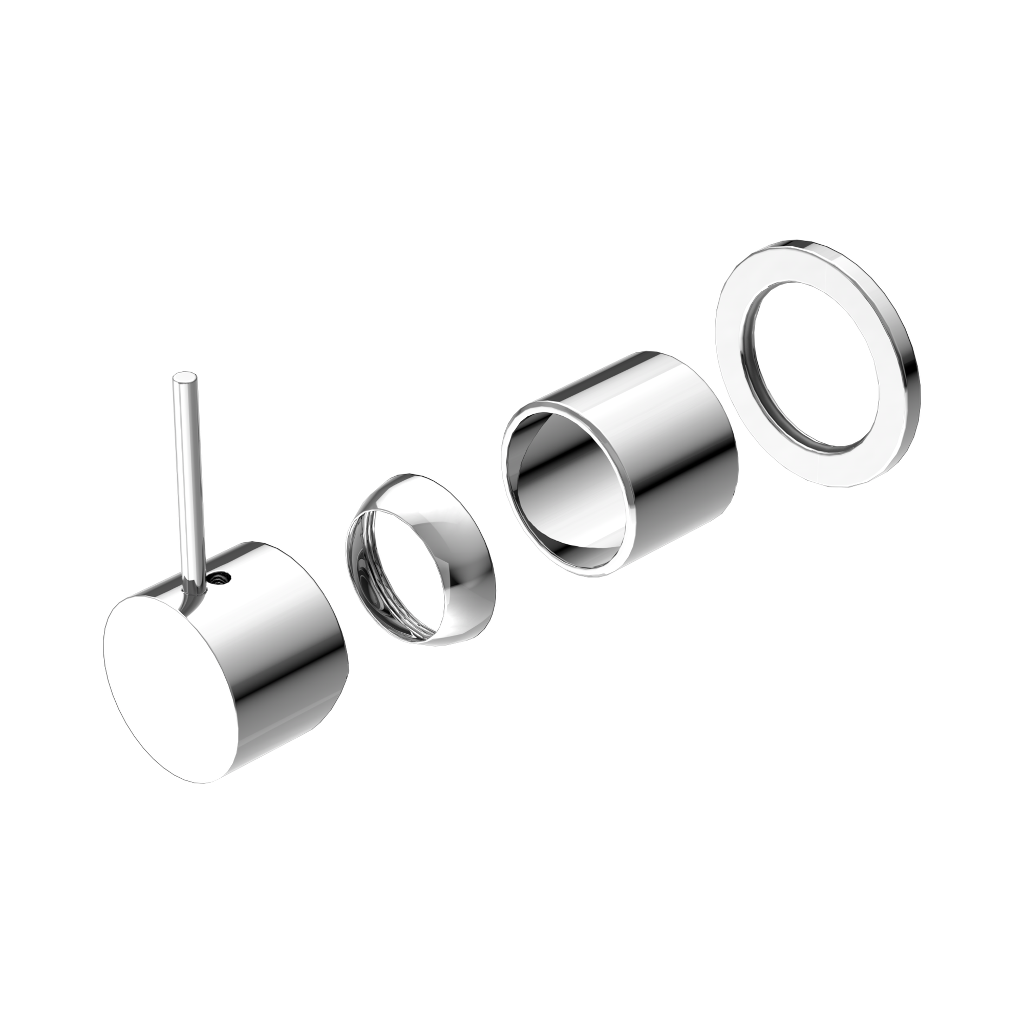 Nero Mecca Wall/Shower Mixer 60mm Handle Up Plate Trim Kits Only, Chrome
