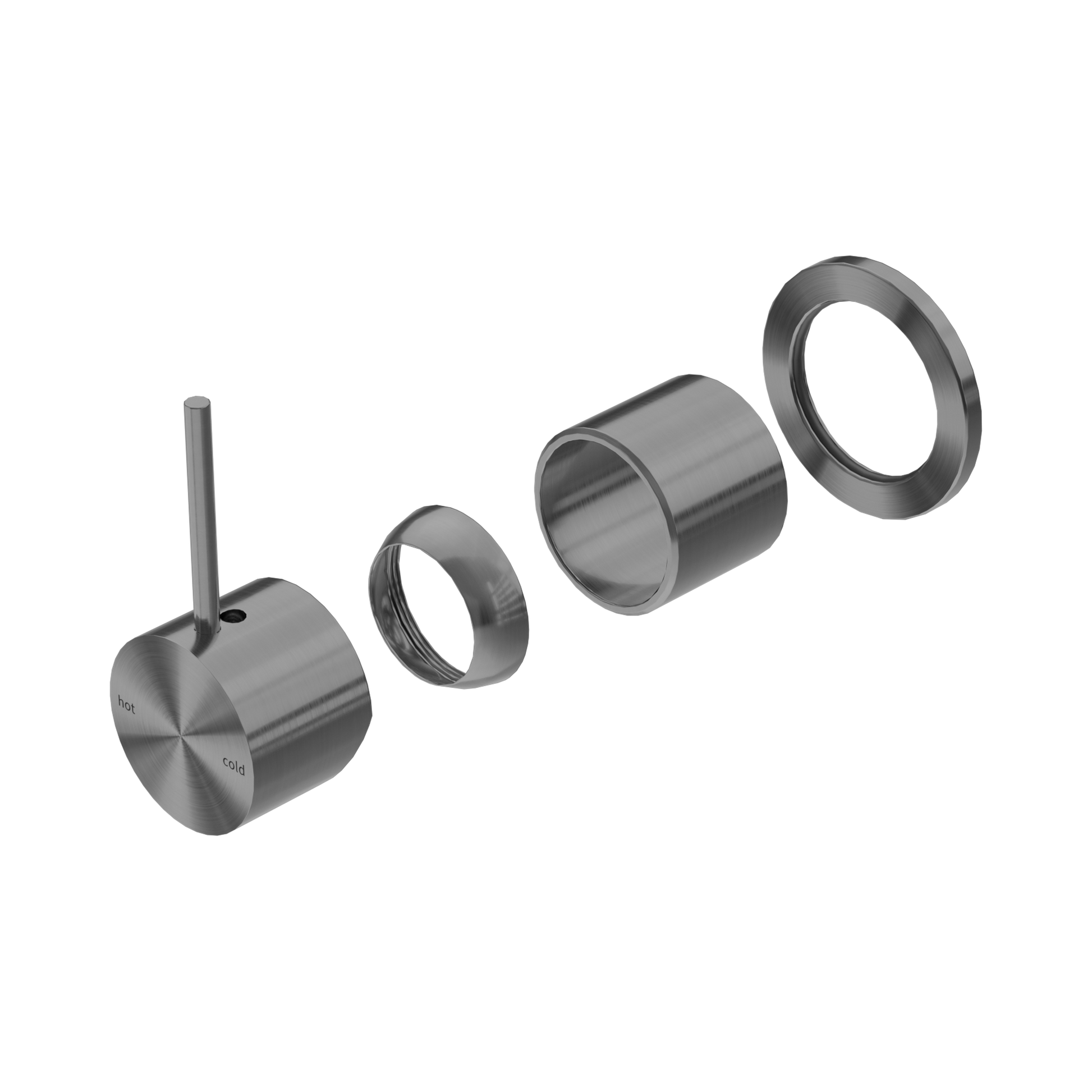 Nero Mecca Wall/Shower Mixer 60mm Handle Up Plate Trim Kits Only, Gun Metal