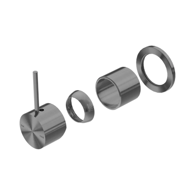 Nero Mecca Shower Mixer 60mm Handle Up Plate Trim Kits Only, Gun Metal
