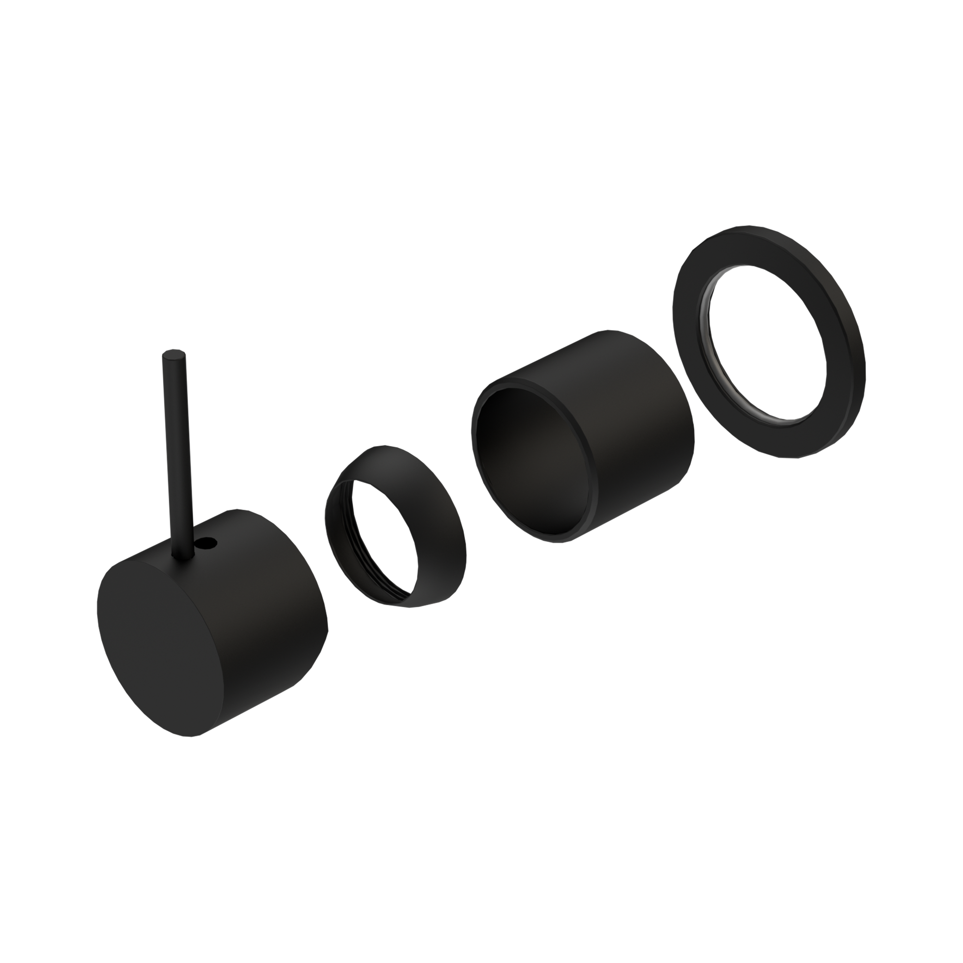 Nero Mecca Wall/Shower Mixer 60mm Handle Up Plate Trim Kits Only, Matte Black