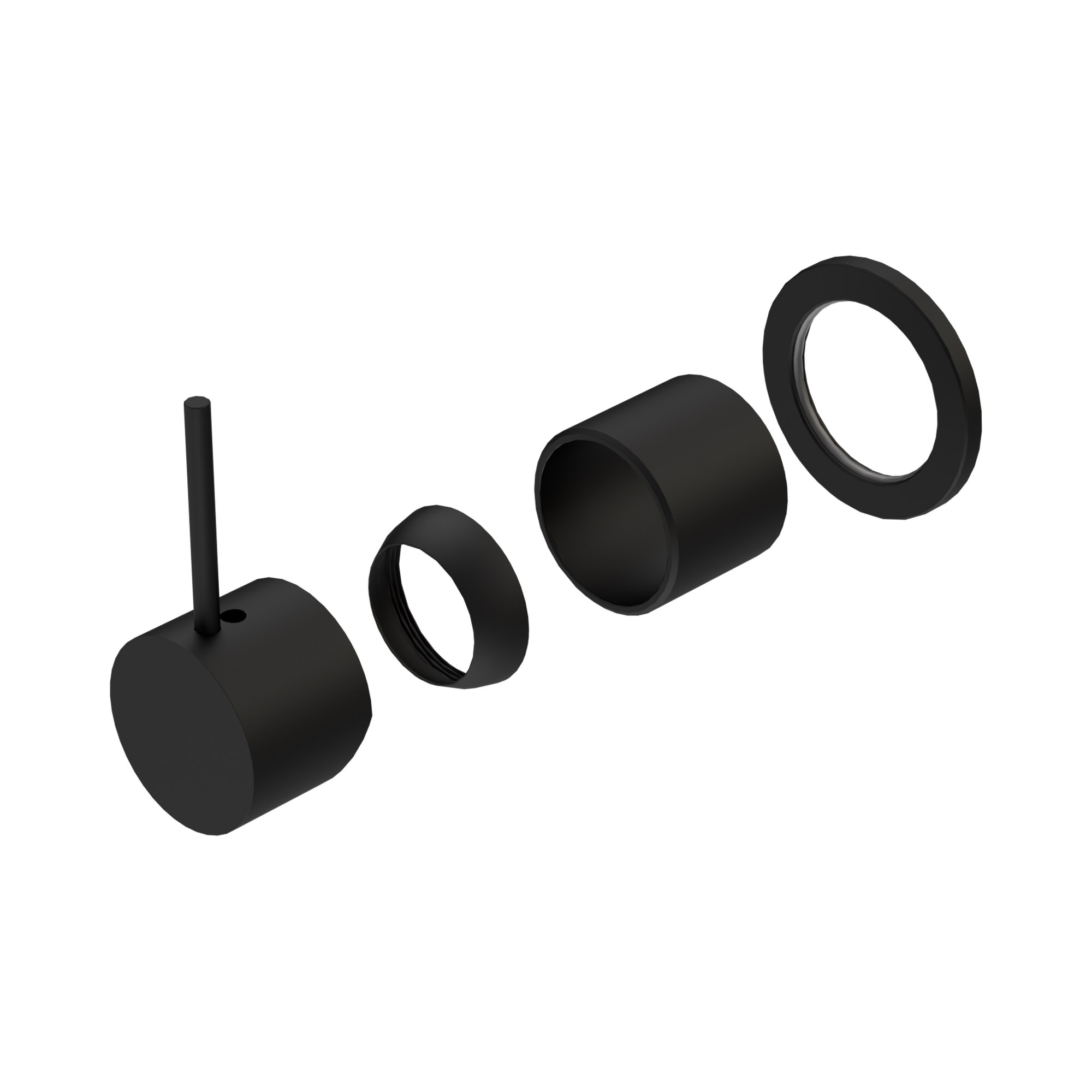 Nero Mecca Wall/Shower Mixer 60mm Handle Up Plate Trim Kits Only, Matte Black