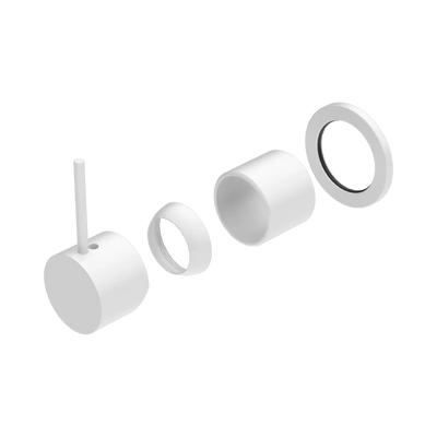 Nero Mecca Shower Mixer 60mm Handle Up Plate Trim Kits Only, Matte White