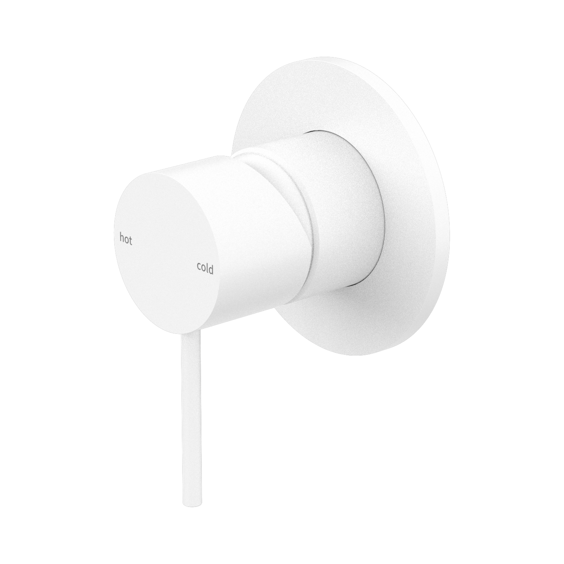 Nero Mecca Wall/Shower Mixer 80mm Plate, Matte White