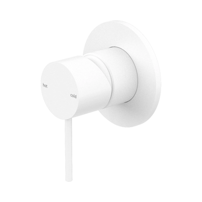 Nero Mecca Shower Mixer 80mm Plate, Matte White