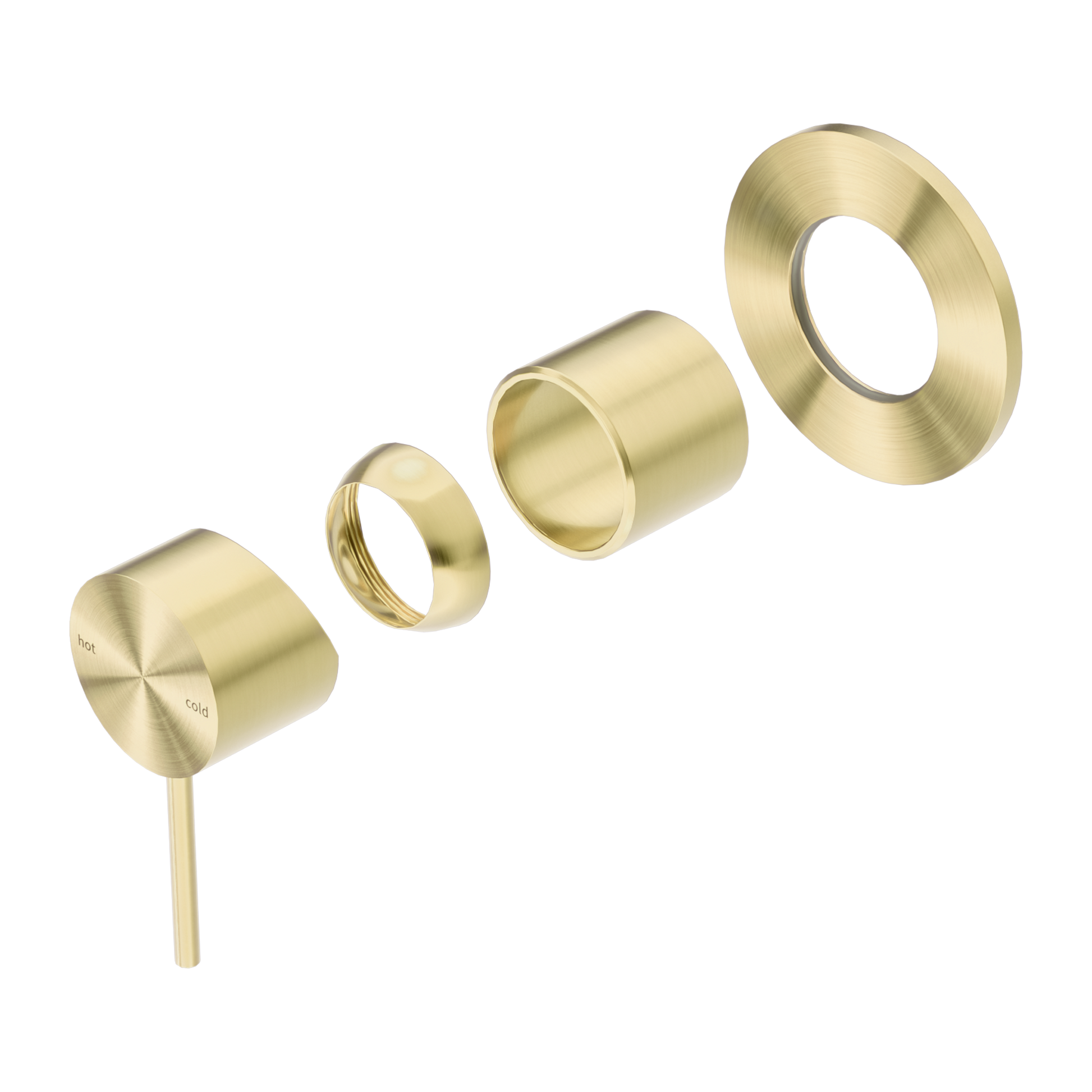 Nero Mecca Wall/Shower Mixer 80mm Plate Trim Kits Only, Brushed Gold