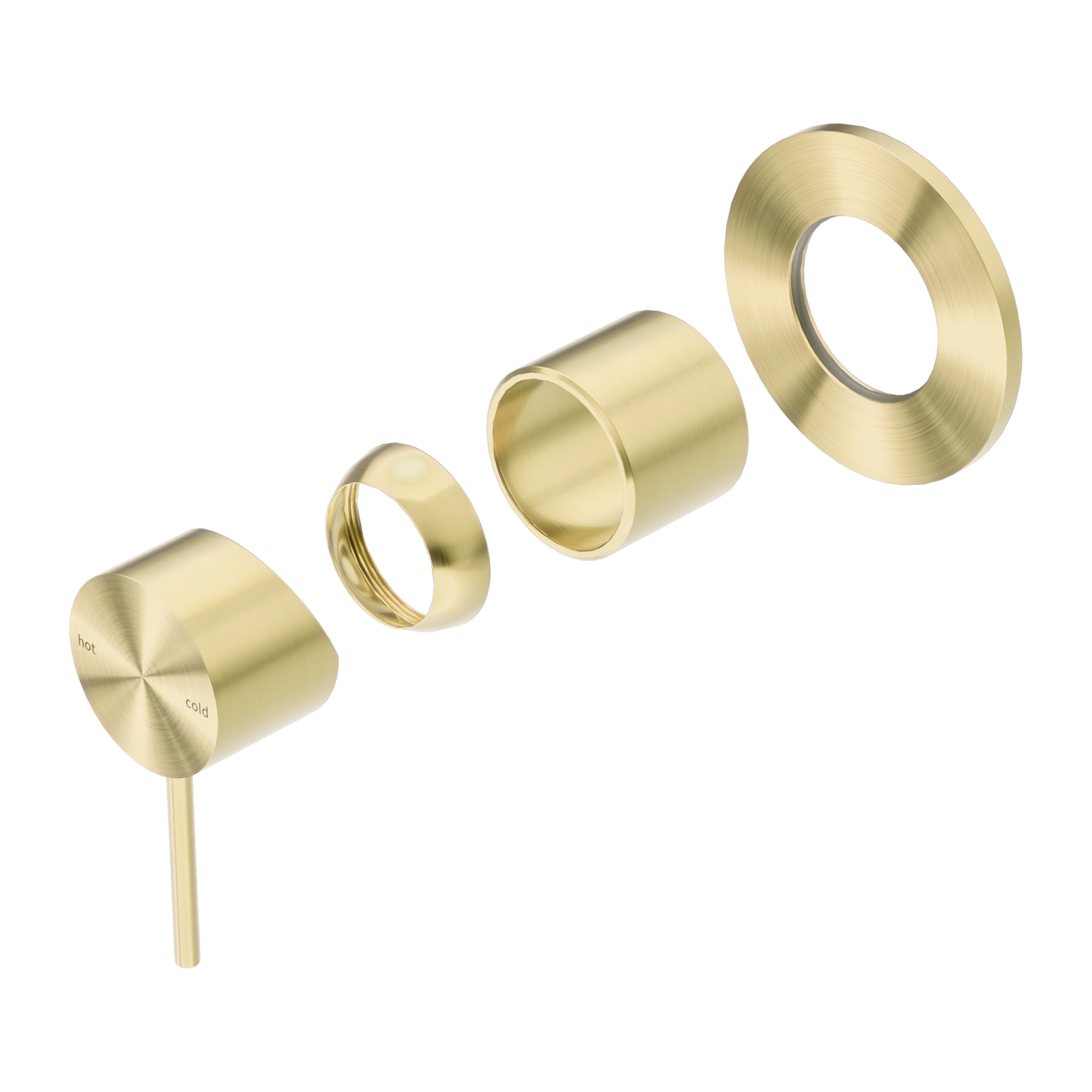 Nero Mecca Wall/Shower Mixer 80mm Plate Trim Kits Only, Brushed Gold