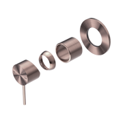 Nero Mecca Wall/Shower Mixer 80mm Plate Trim Kits Only, Brushed Bronze