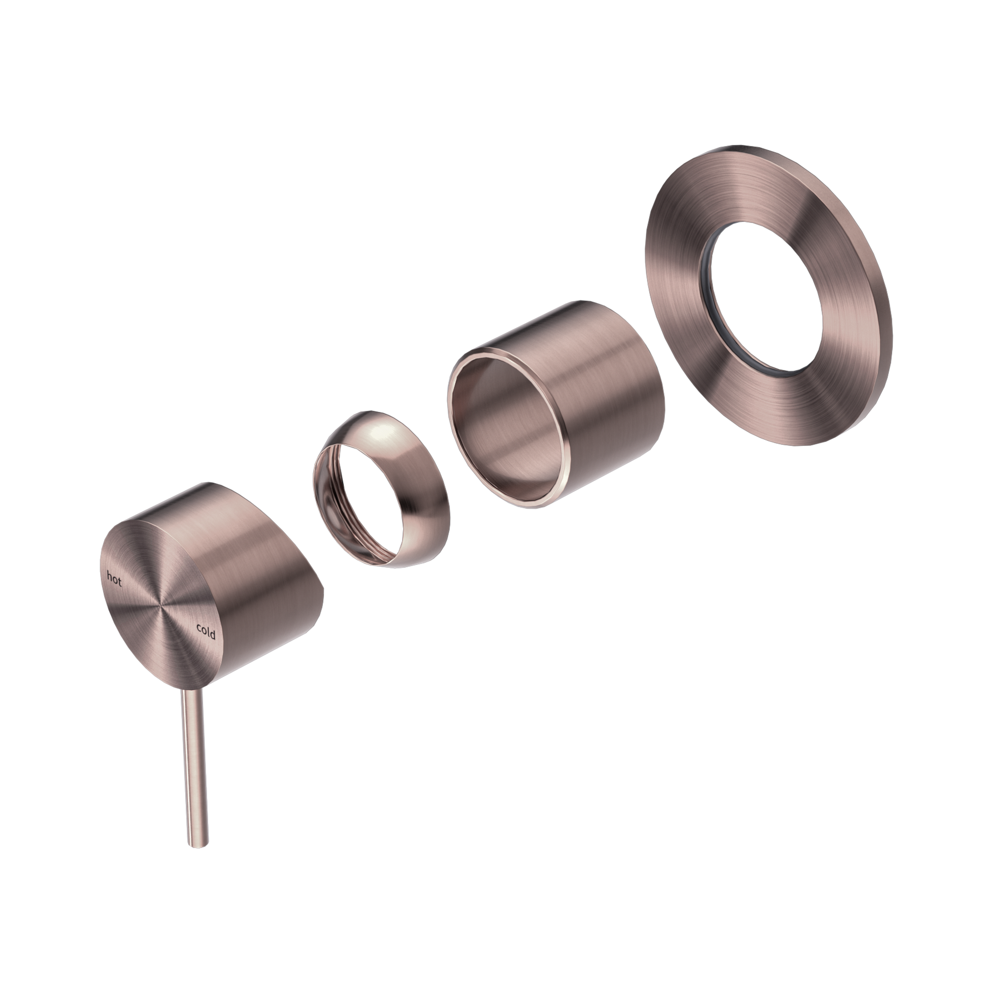 Nero Mecca Wall/Shower Mixer 80mm Plate Trim Kits Only, Brushed Bronze