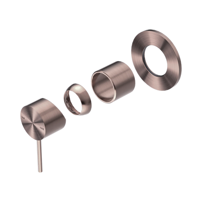 Nero Mecca Shower Mixer 80mm Plate Trim Kits Only, Brushed Bronze