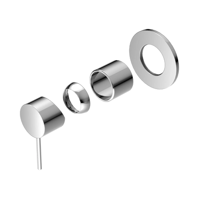Nero Mecca Shower Mixer 80mm Plate Trim Kits Only, Chrome