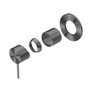 Nero Mecca Wall/Shower Mixer 80mm Plate Trim Kits Only, Gun Metal