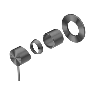 Nero Mecca Shower Mixer 80mm Plate Trim Kits Only, Gun Metal