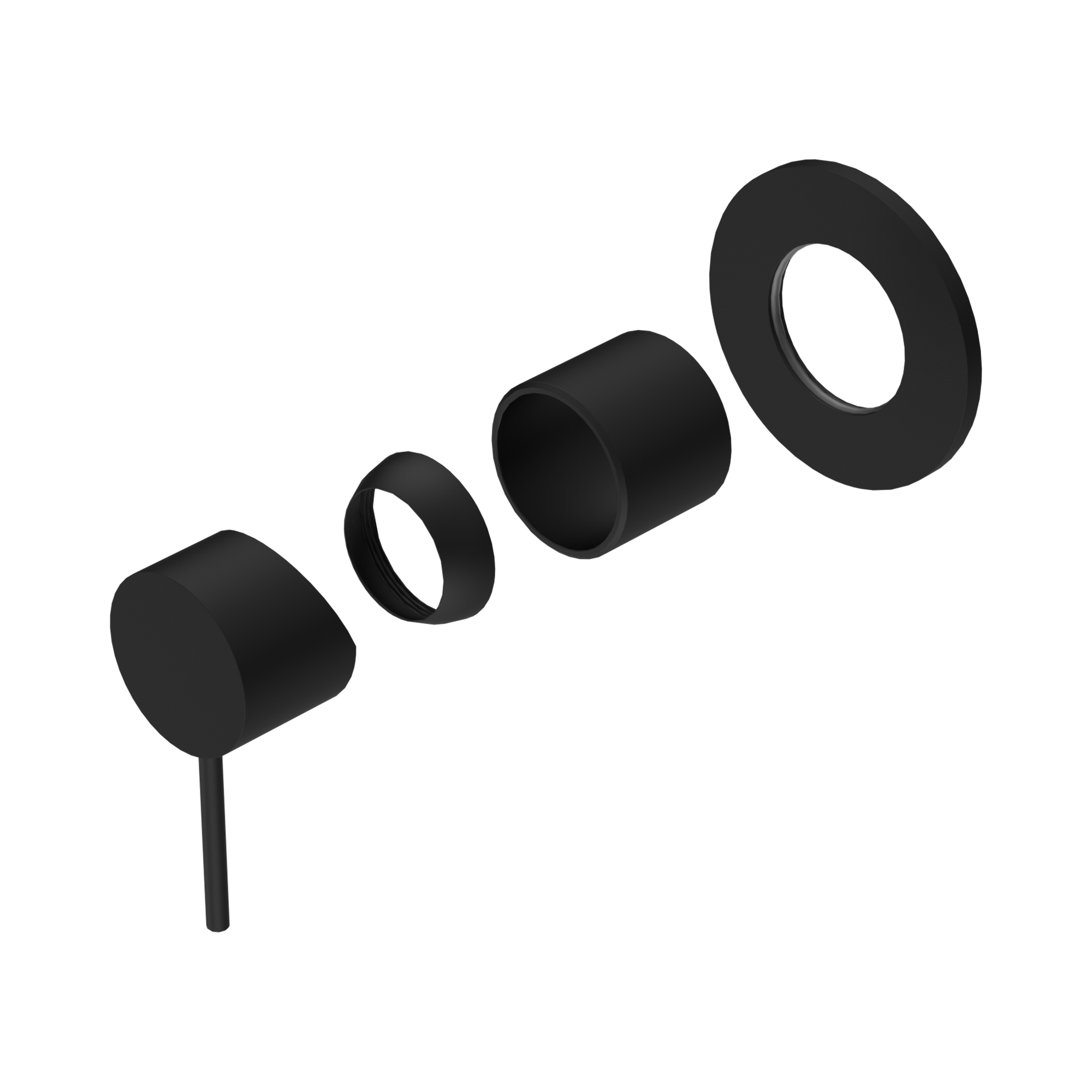 Nero Mecca Wall/Shower Mixer 80mm Plate Trim Kits Only, Matte Black
