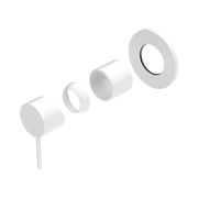 Nero Mecca Wall/Shower Mixer 80mm Plate Trim Kits Only, Matte White