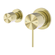 Nero Mecca Wall/Shower Mixer With Horizontal 2 Way Diverter, Brushed Gold