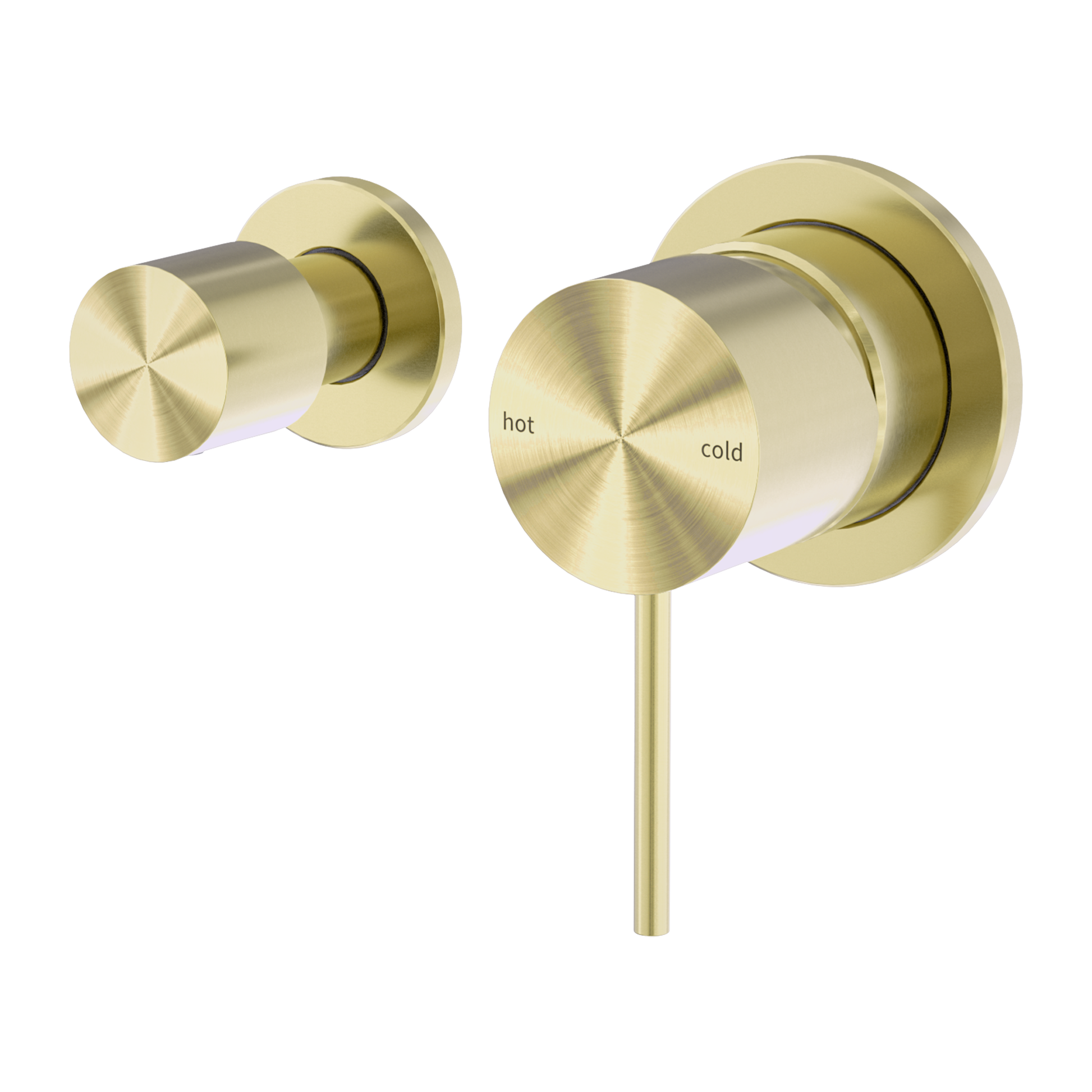 Nero Mecca Wall/Shower Mixer With Horizontal 2 Way Diverter, Brushed Gold