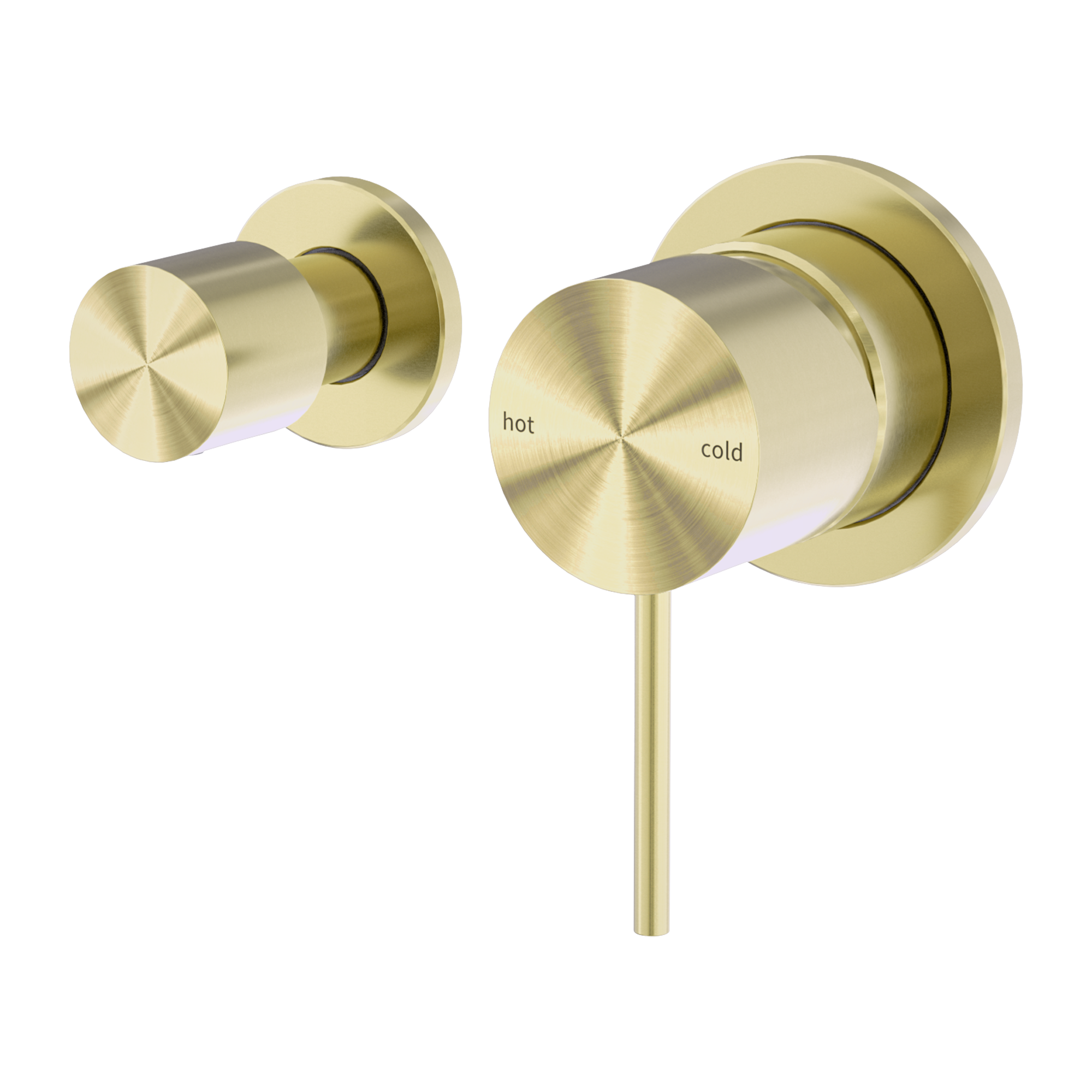 Nero Mecca Wall/Shower Mixer With Horizontal 2 Way Diverter, Brushed Gold