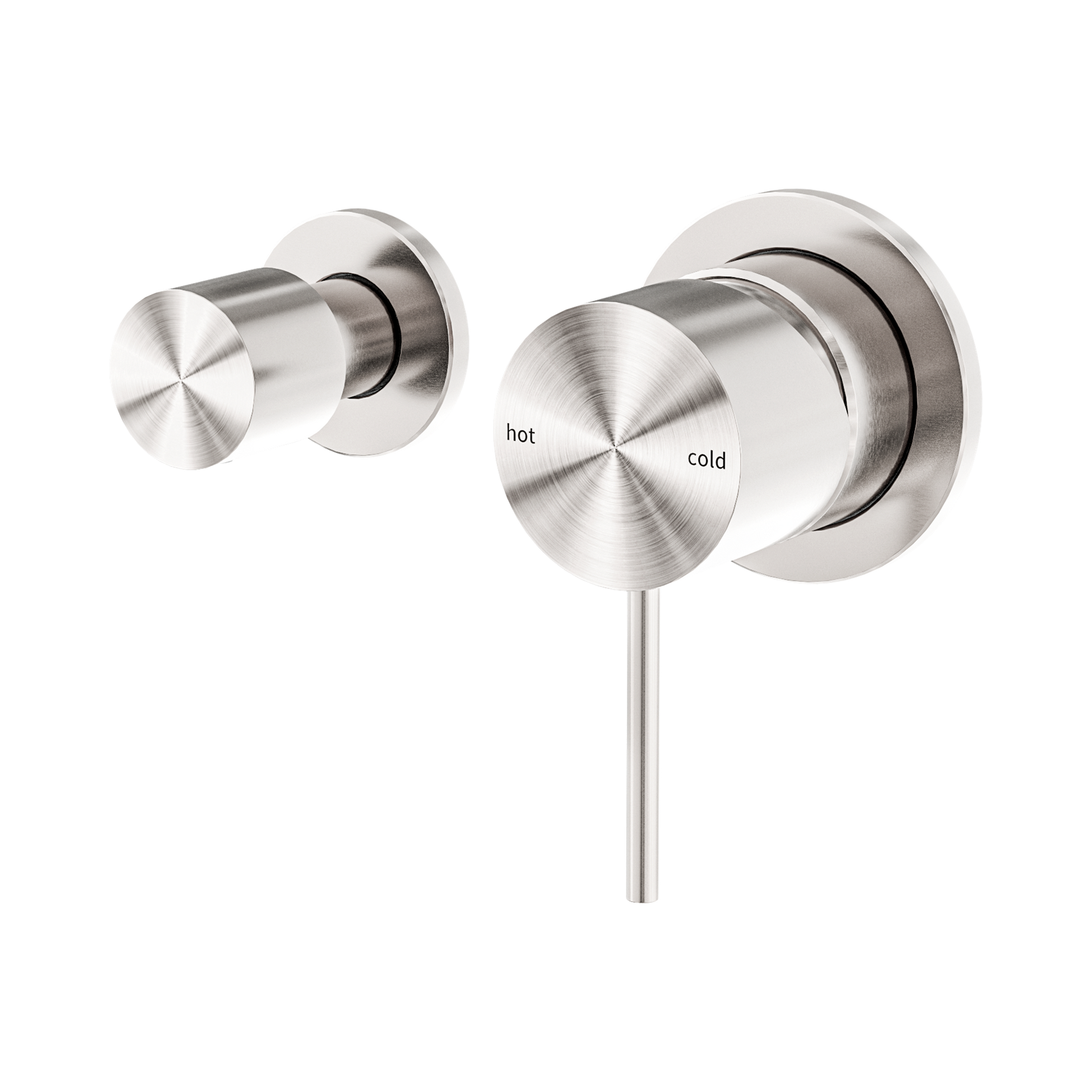 Nero Mecca Wall/Shower Mixer With Horizontal 2 Way Diverter, Brushed Nickel
