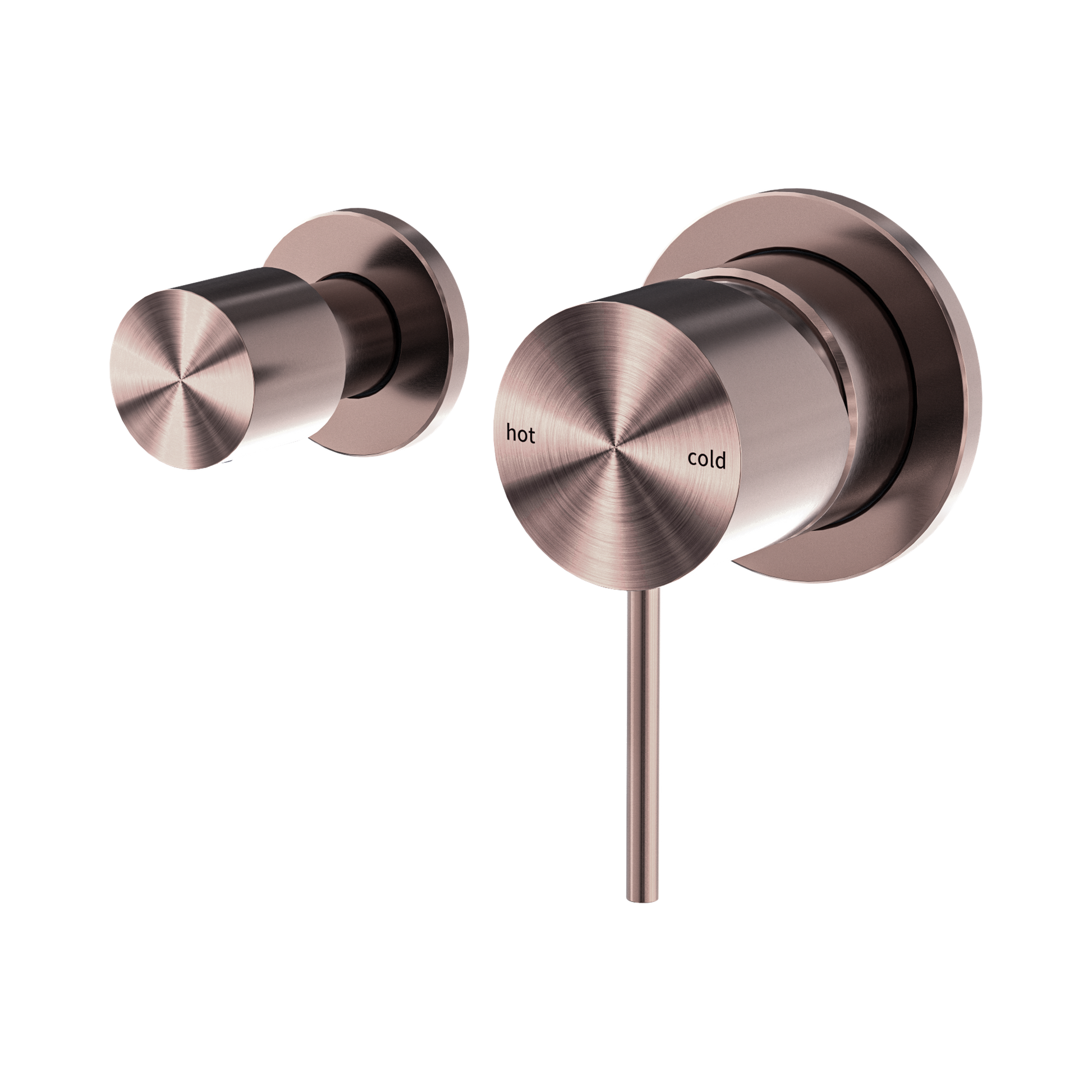 Nero Mecca Wall/Shower Mixer With Horizontal 2 Way Diverter, Brushed Bronze