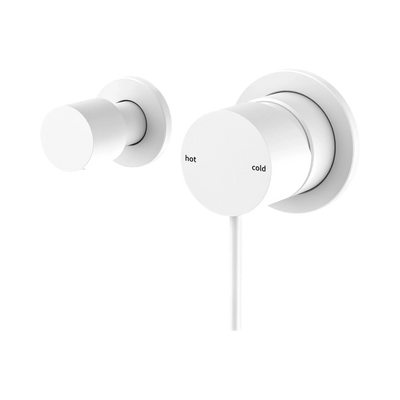 Nero Mecca Shower Mixer With Horizontal 2 Way Diverter, Matte White