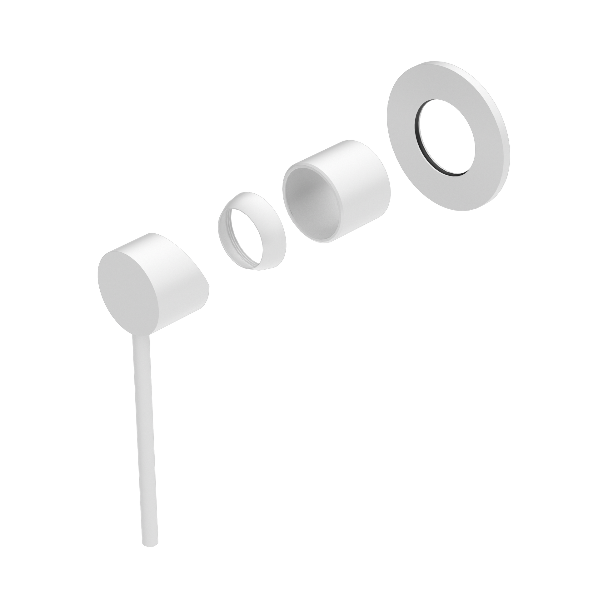 Nero Mecca Care Wall/Shower Mixer Trim Kits Only, Matte White
