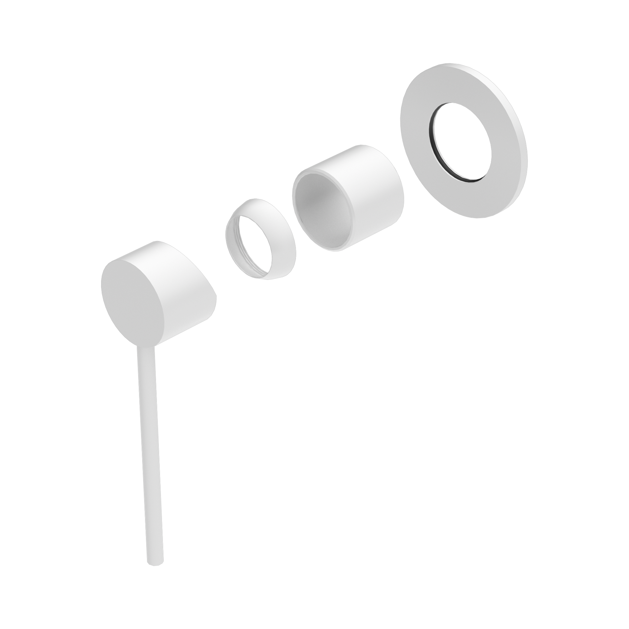 Nero Mecca Care Wall/Shower Mixer Trim Kits Only, Matte White