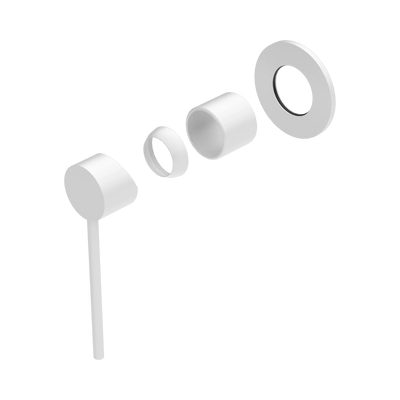 Nero Mecca Care Shower Mixer Trim Kits Only, Matte White