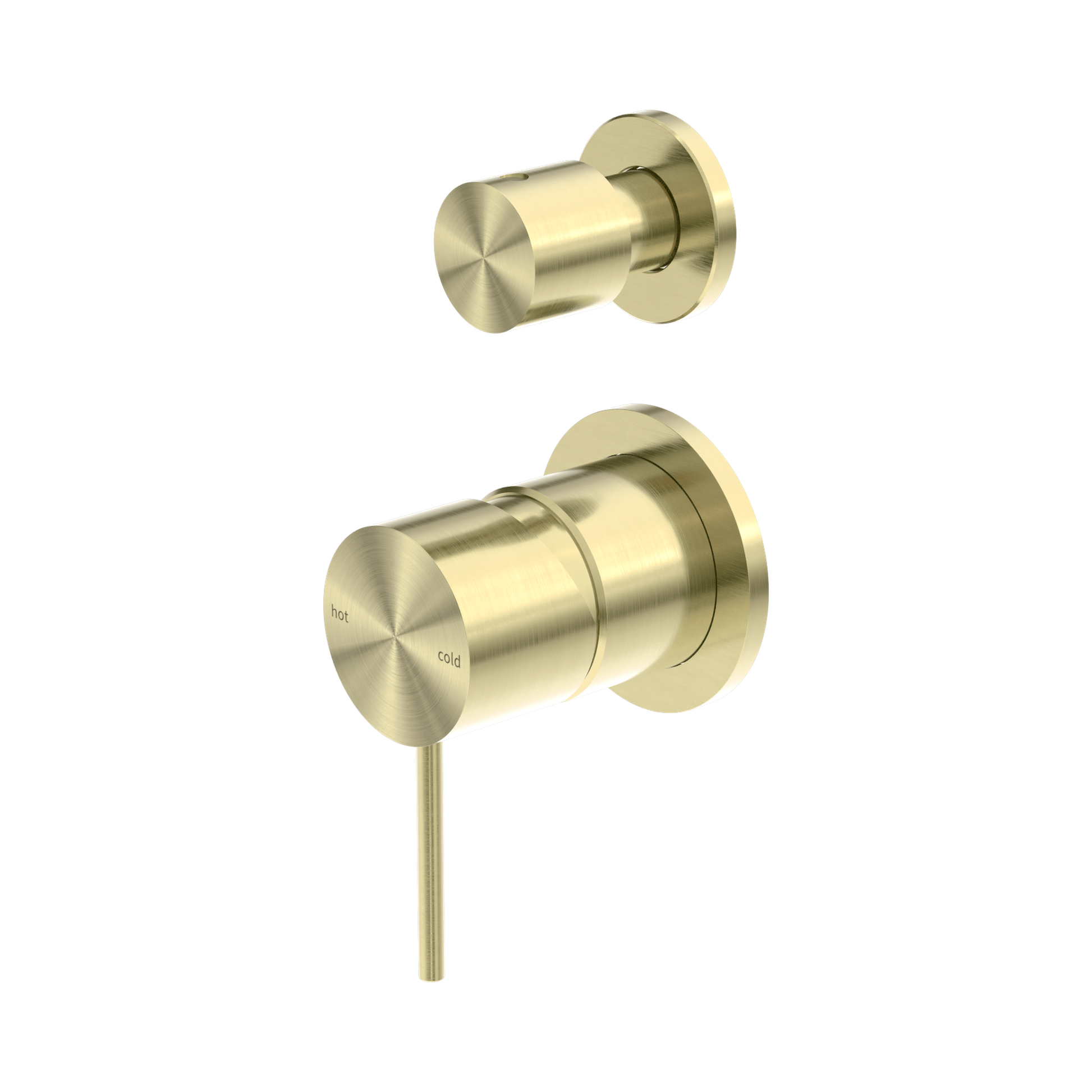 Nero Mecca Diverter Mixer Separate Back Plate, Brushed Gold