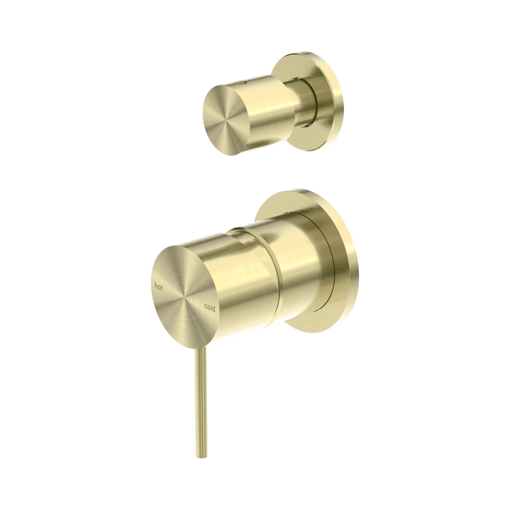 Nero Mecca Diverter Mixer Separate Back Plate, Brushed Gold