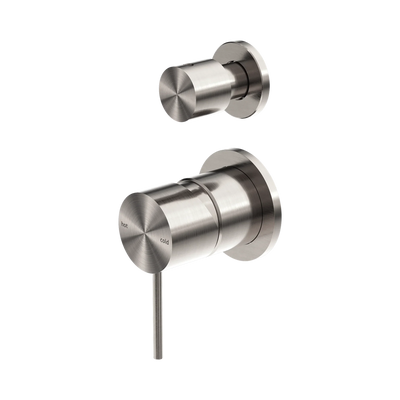Nero Mecca Shower Mixer With Diverter Separate Back Plate, Brushed Nickel