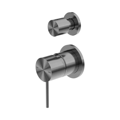 Nero Mecca Shower Mixer With Diverter Separate Back Plate, Gun Metal
