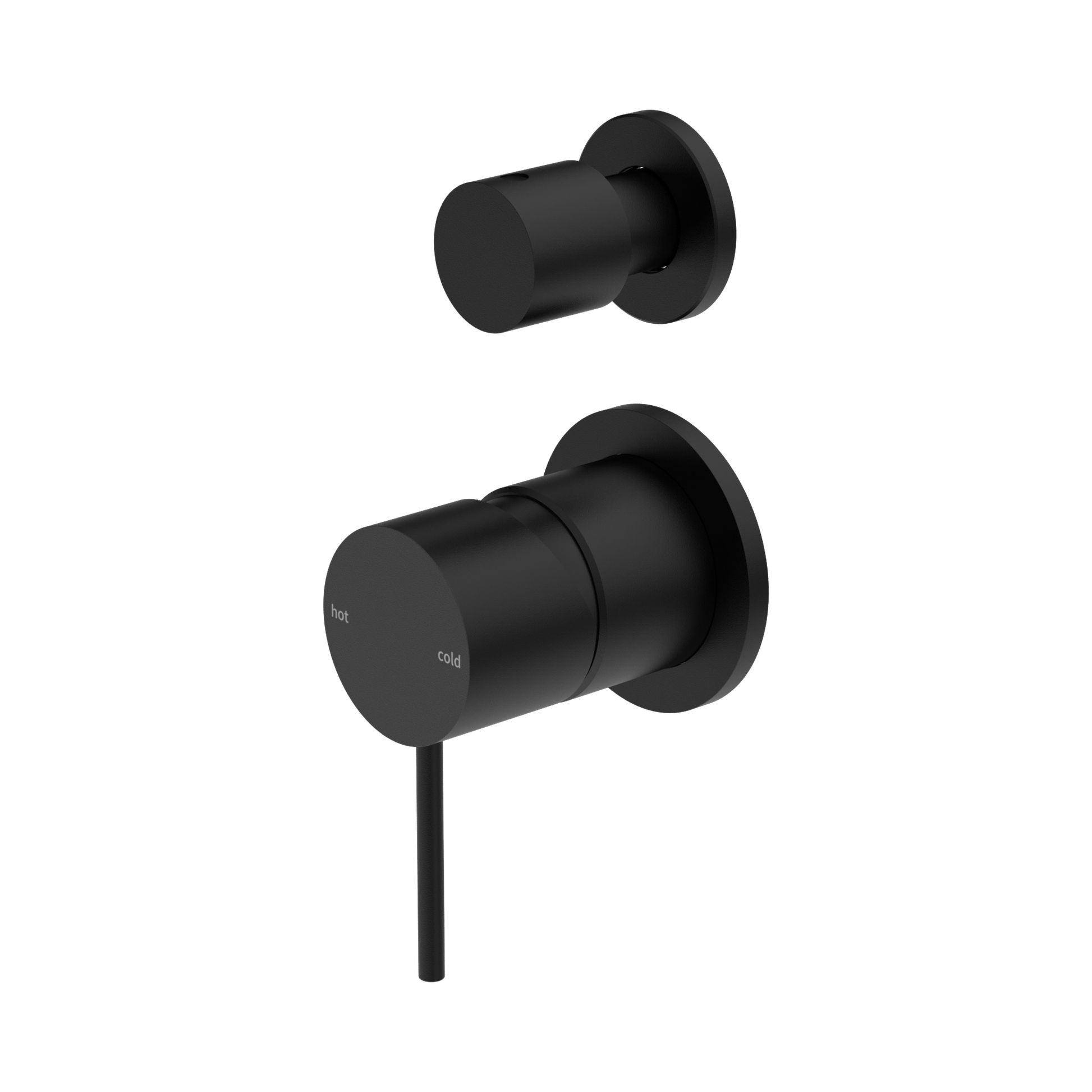 Nero Mecca Diverter Mixer Separate Back Plate, Matte Black