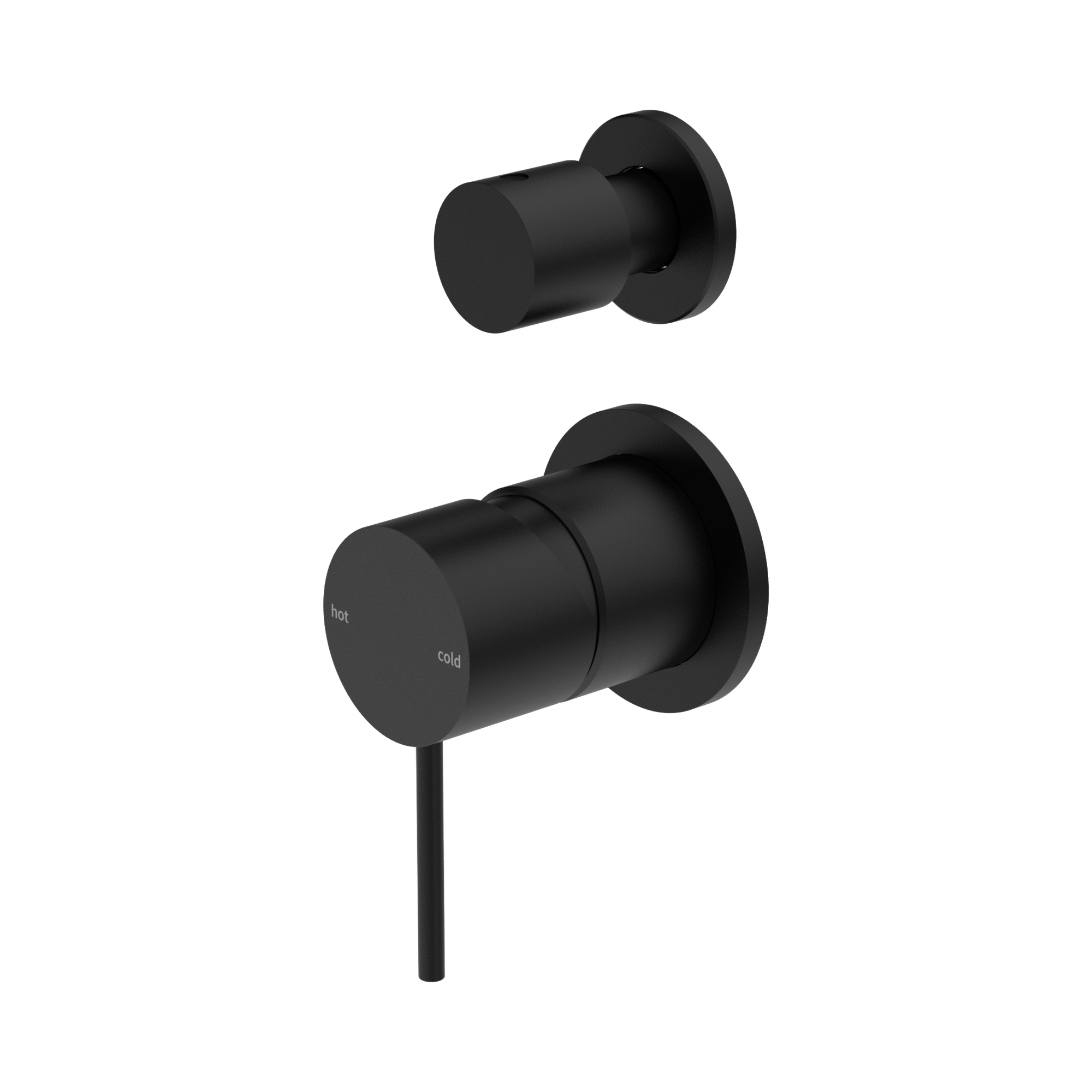Nero Mecca Diverter Mixer Separate Back Plate, Matte Black
