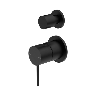 Nero Mecca Shower Mixer With Diverter Separate Back Plate, Matte Black