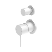 Nero Mecca Diverter Mixer Separate Back Plate, Matte White