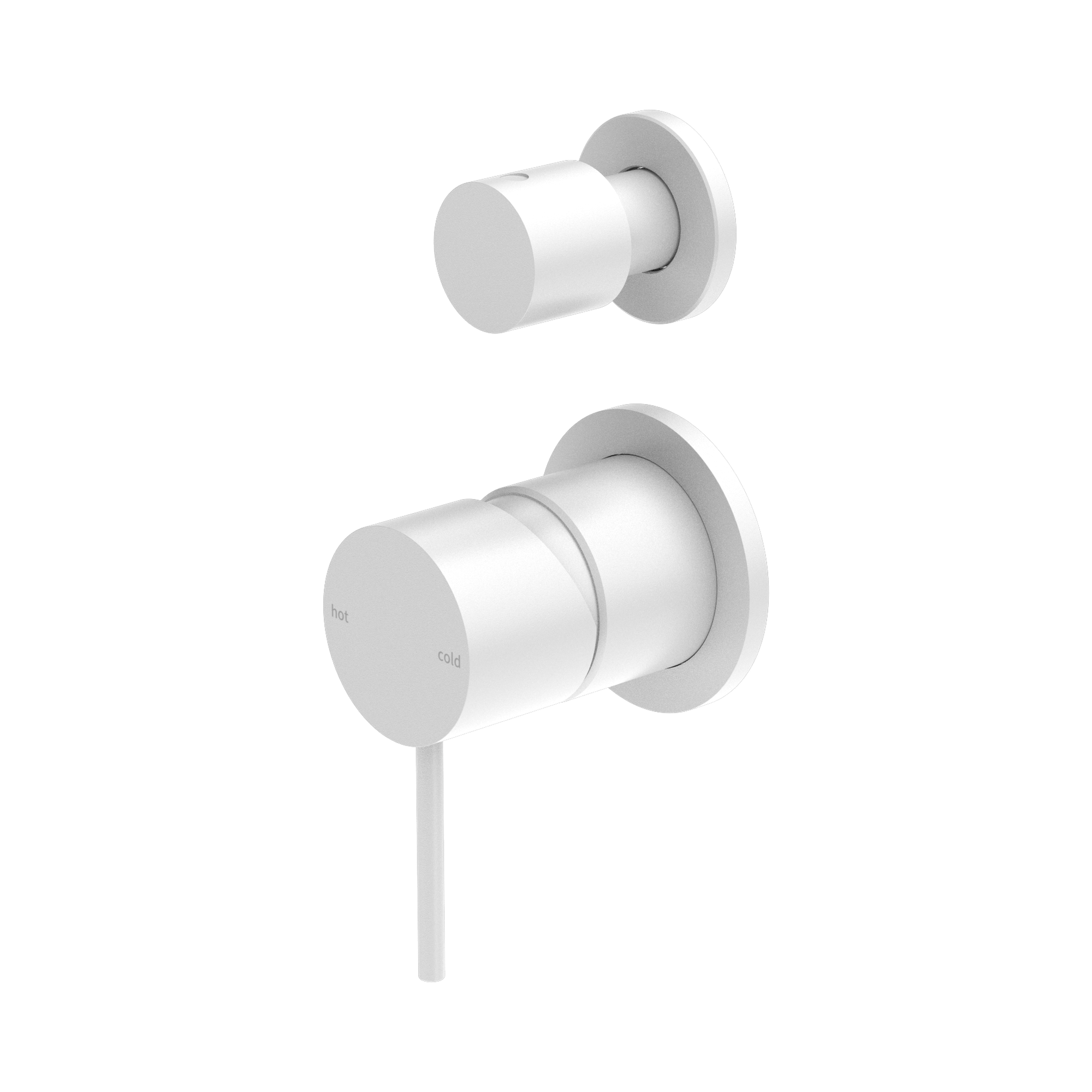 Nero Mecca Diverter Mixer Separate Back Plate, Matte White